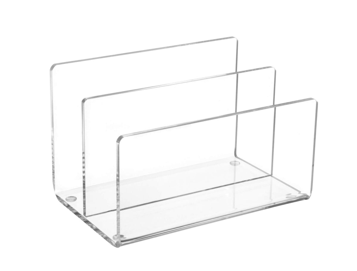 Maul 1952005 Acrylic Card Holder 2 Compartments Clear
