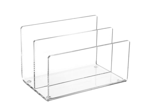 Maul 1952005 Acrylic Card Holder 2 Compartments Clear