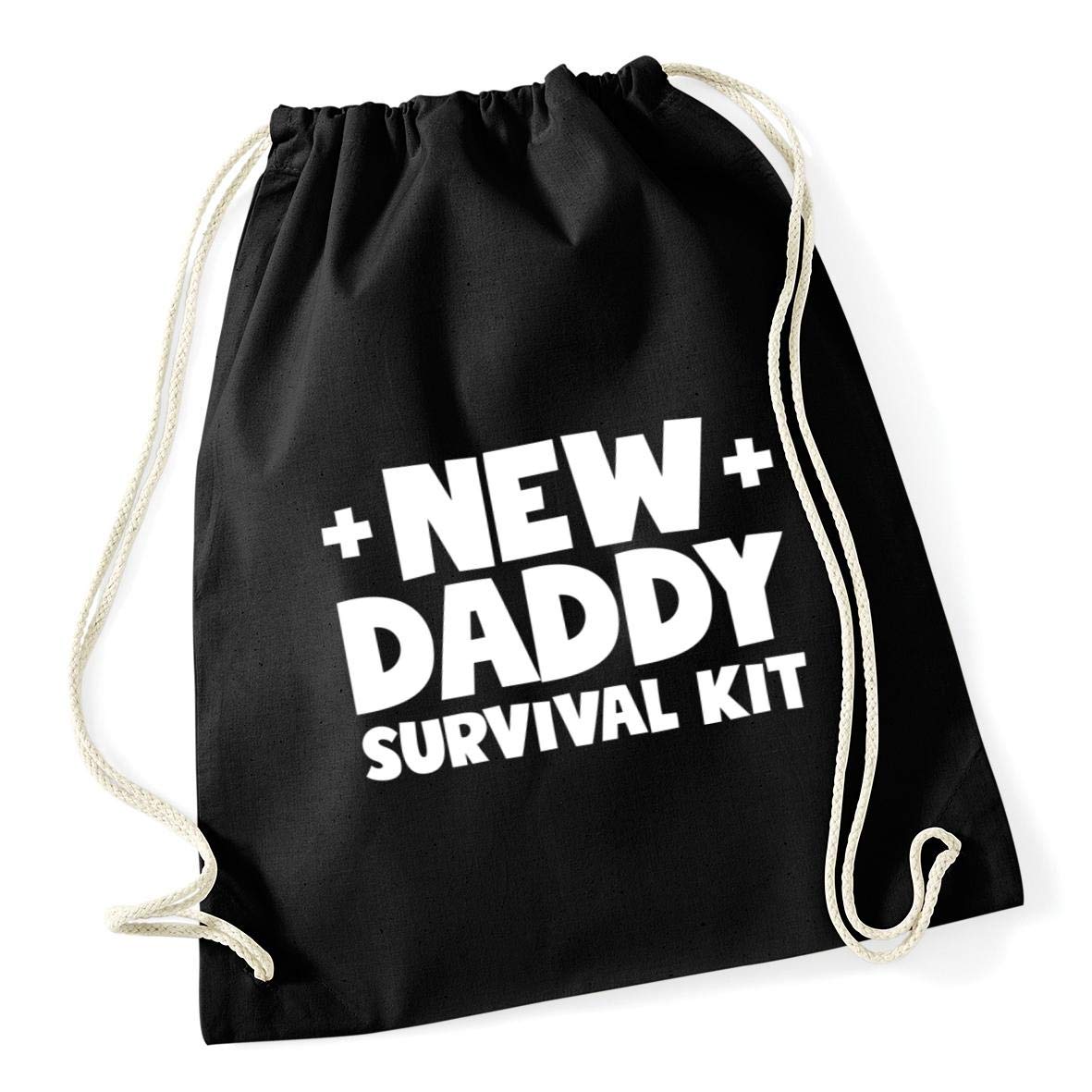 Hippowarehouse New daddy survival kit Drawstring Cotton School Gym Bag 37cm x 46cm, 12 litres