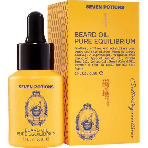 SEVEN POTIONS Beard Oil 1 fl oz Fragrance Free Beard Softener. Stops Beard Itch. Natural Beard Conditioning Oil. Contains Jojoba Oil (Pure Equilibrium)