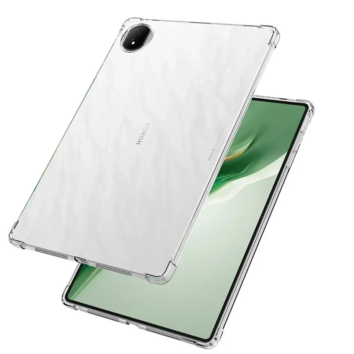 MEMELOKA Tablet Case for Honor MagicPad 2 12.3 Inches, Soft TPU Silicone Anti-Scratch Mobile Phone Case with Shockproof Silicone Airbags, Anti-Yellowing Transparent Protective Case Honor MagicPad 2