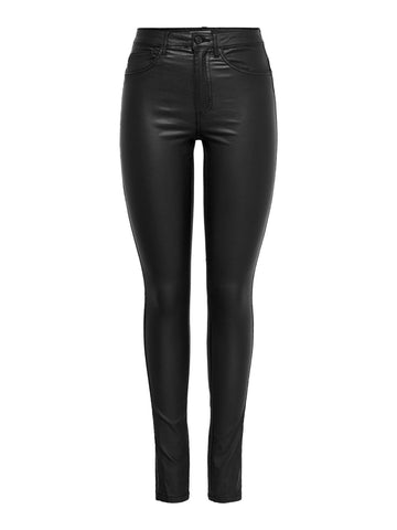 ONLY Women's Onlroyal Hw Sk Rock Coated PIM Noos Skinny Jeans Grey (Black) S / 30L