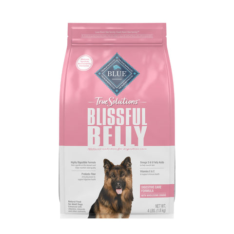 Blue Buffalo True Solutions Blissful Belly Natural Digestive Care Adult Dry Dog Food, Chicken 4-lb