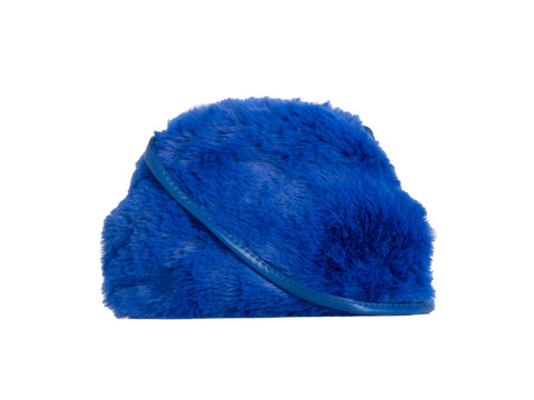 LeahWard Womens Faux Fur Cross Body Bag Party Wedding Clutch Shoulder Handbags 25 (Royal Clutch)