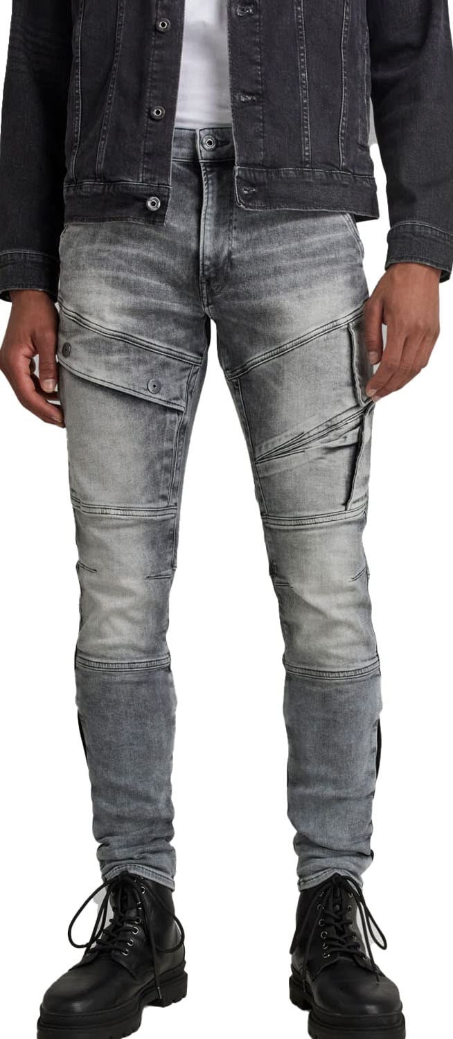 G-Star Raw Men's Airblaze 3D Skinny Fit Jeans, Faded Seal Grey, 31W x 32L