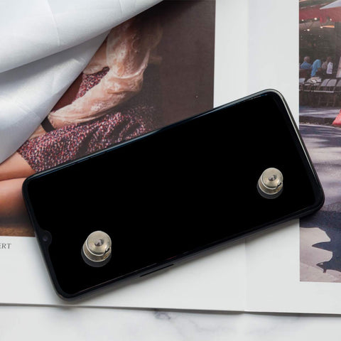 Hemobllo 2Pcs Mobile Phone Game Joystick Game Controller Metal Tablet Touch Screen Joypad Game Controller Game Trigger Press Assistant Button for Gift (Silver)