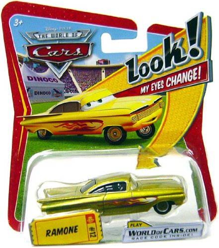 Disney / Pixar CARS Movie 1:55 Die Cast Car with Lenticular Eyes Yellow Ramone