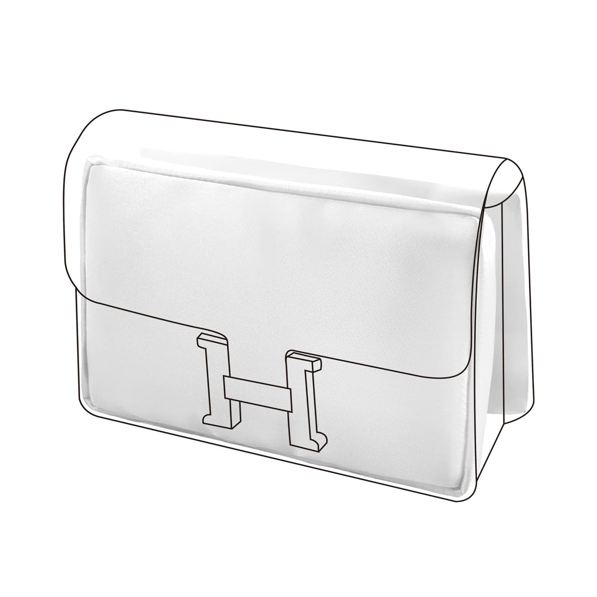 DGAZ Bag Pillow Shaper Insert for Luxury Handbags, Silky Pillow Shaper for Hermes Constance 19/New19/24/New24 Bags?C19,White?