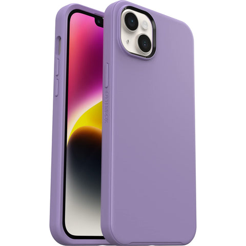 OtterBox Symmetry+ Case for iPhone 14 Plus with MagSafe, Shockproof, Drop proof, Protective Thin Case, 3x Tested to Military Standard, Antimicrobial Protection, Purple