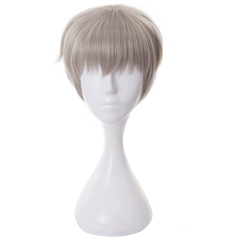 Anime Cosplay Wig Jujutsu Kaisen Cosplay Wig Inumaki Toge Aoki grey short hair for Halloween, Party, Carnival, Nightlife, Concerts, Weddings with Free Wig Cap