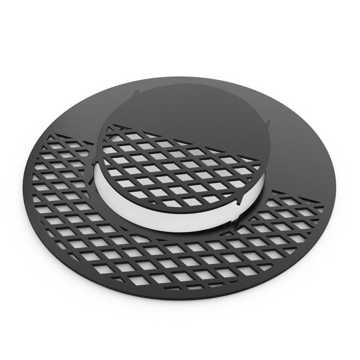 Onlyfire Non-Stick Ceramic Coating Grill Grate with Removable Searing Grate Replacement for Weber 22" Charcoal Kettle Grill, Charcoal BBQ Grilling Accessory for Vortex Cooking