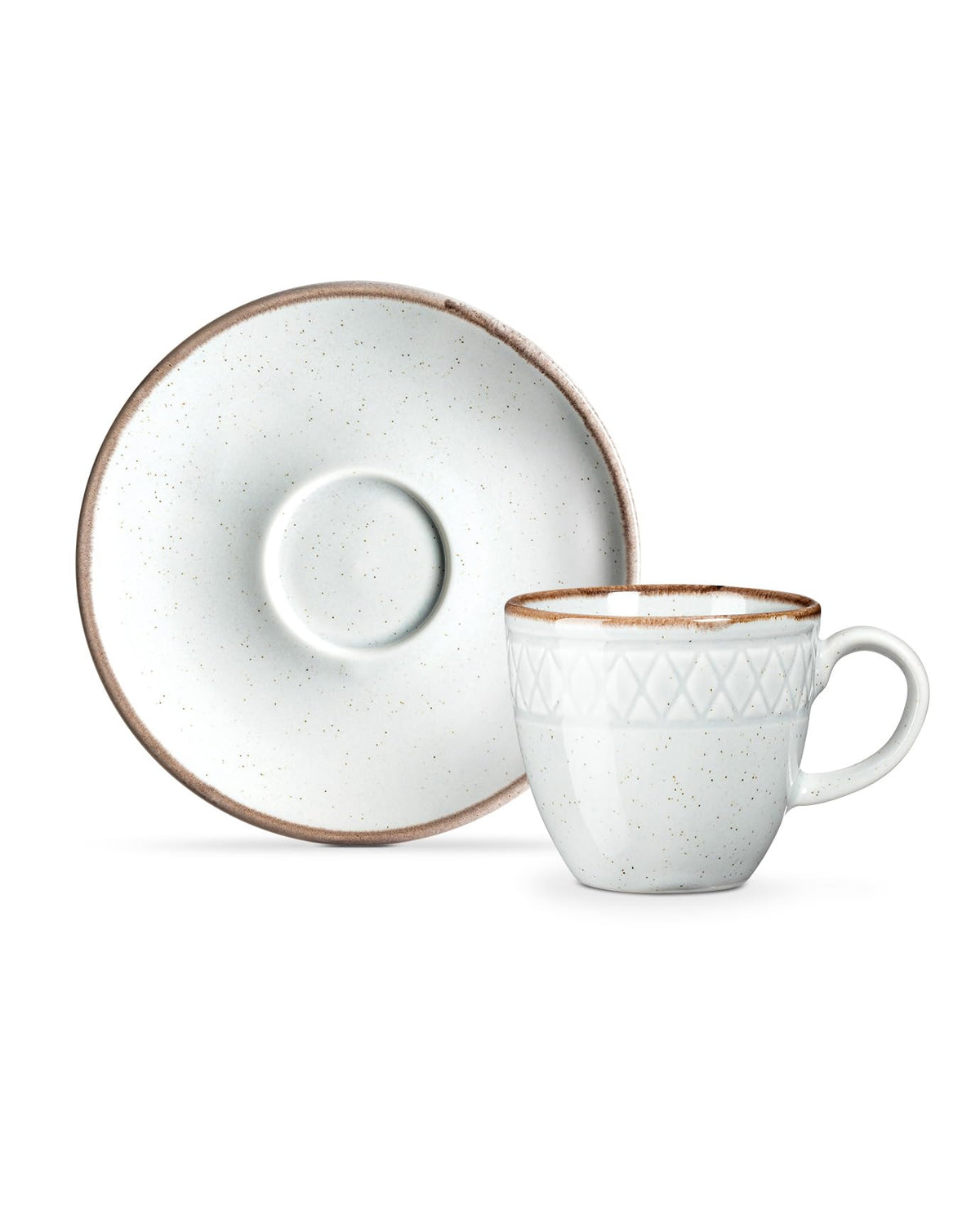 Madame Coco Porcelain Coffee Service Set 12 Pieces | Coffee Service | Ideal for Turkish Coffee, Tea, Cappuccino | Chic Tableware for Home, Restaurants, Hotels etc (Grey)
