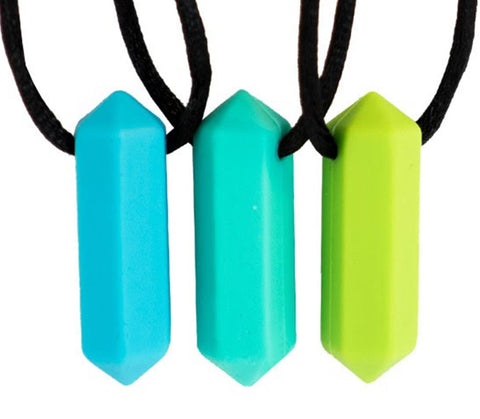 Tilcare Chew Chew Sensory Necklace - Best for Kids or Adults That Like Biting or Have Autism - Perfectly Textured Silicone Chewy Toys - Chewing Pendant for Boys & Girls - Chew Necklaces