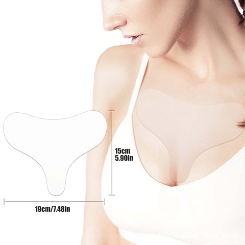 Chest Wrinkle Pad 1Pcs Anti Wrinkle Chest Pads, Silicone Chest Pad Anti-Aging Reusable Chest Pad Tightening Overnight Medical Grade Anti Wrinkle Patches for Preventing Wrinkles and Smoothing Skin