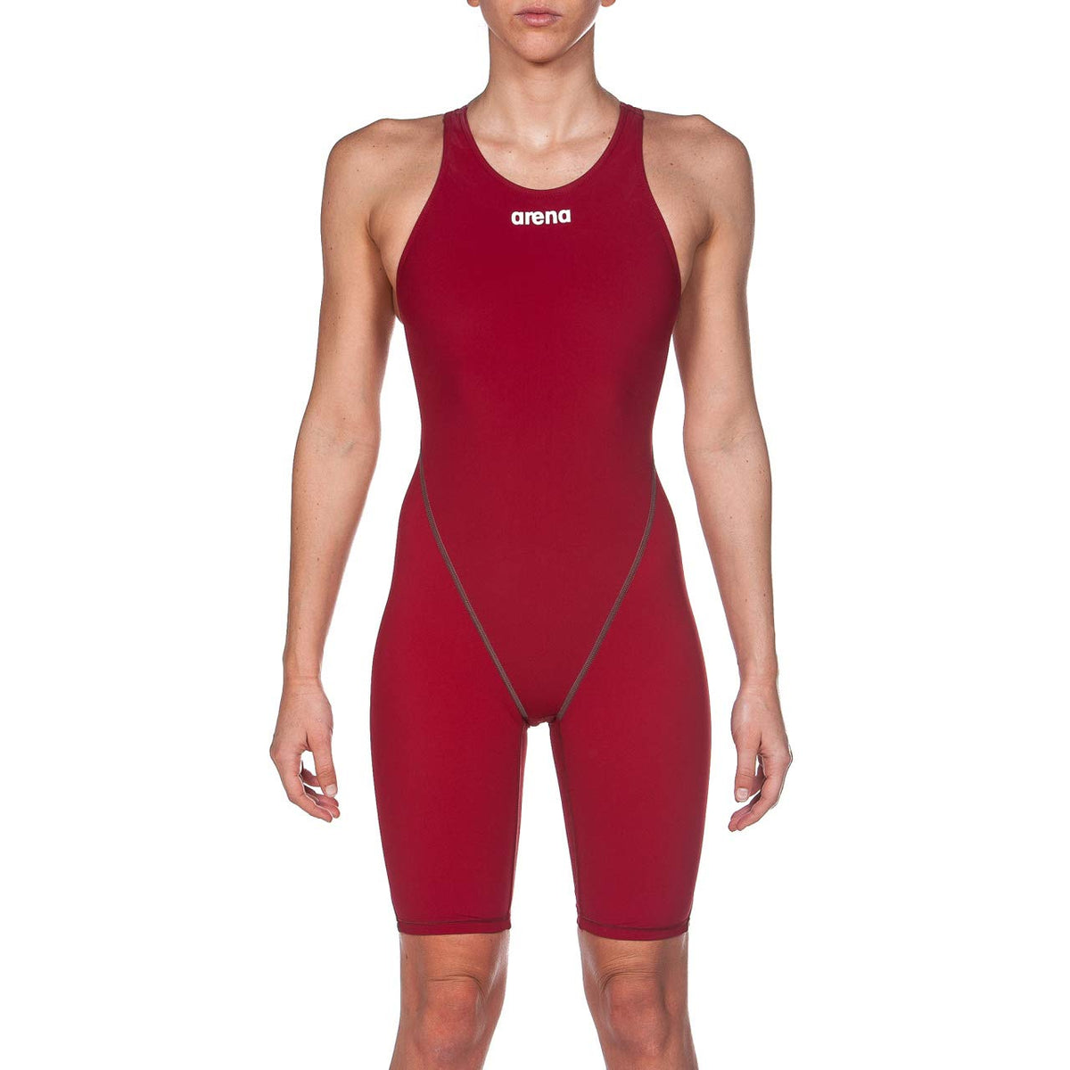 Arena Powerskin St 2.0 - Open Back, Deep Red, 28