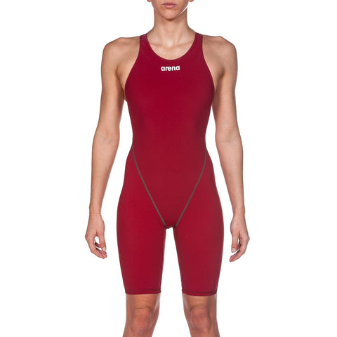 Arena Powerskin St 2.0 - Open Back, Deep Red, 28