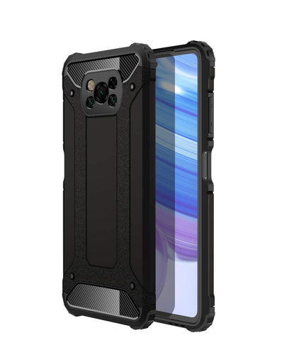 Wuzixi Case for Xiaomi Poco X3 Pro. Double Layer Professional Anti-collision Cover, Durable,Four Corners Thickened, Cover Case for Xiaomi Poco X3 Pro.Black