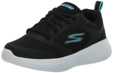 Skechers Girls Go Run 400 V2-Runner Reset Sneaker, Black/Blue, 13 Little Kid