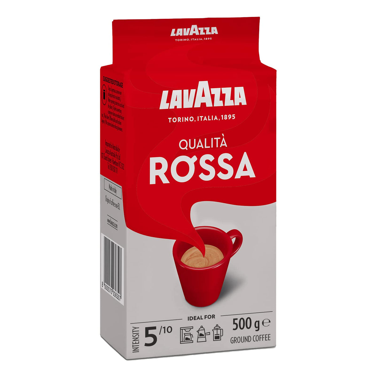 Lavazza QualitÃ  Rossa, Ground Coffee Espresso 500 g (Pack of 2)