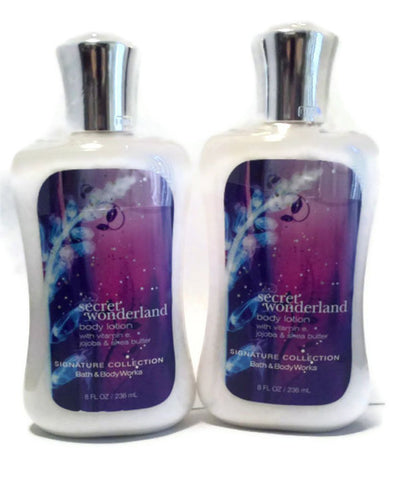 Bath & Body Works Signature Collection Secret Wonderland Body Lotion Full Size 8 Fl. Oz Bottle (2 PACK) by Bath & Body Works