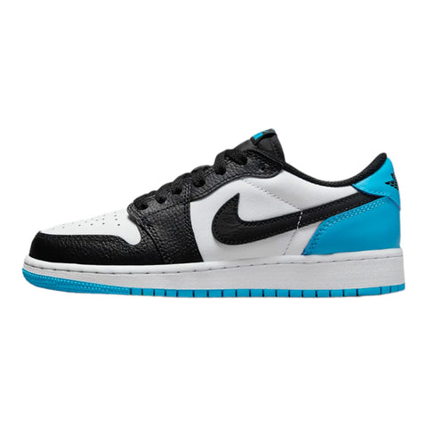 Jordan 1 Low OG Grade Schoo White/DK Powder Blue-Black CZ0858-104 6.5Y
