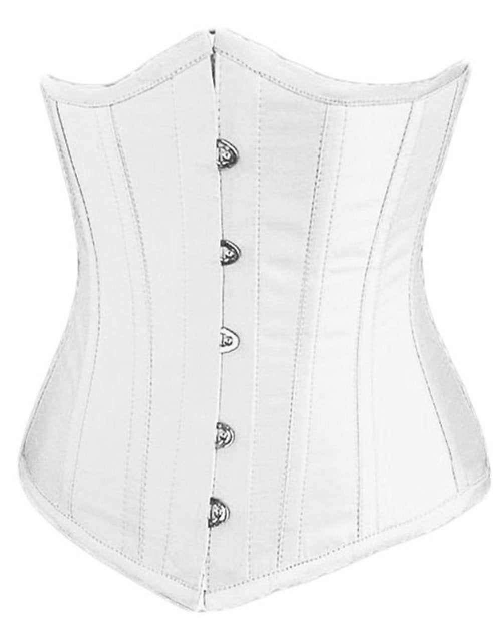 Kelvry Women's Satin Waist Cincher Lace up Boned Bustier Underbust Corset