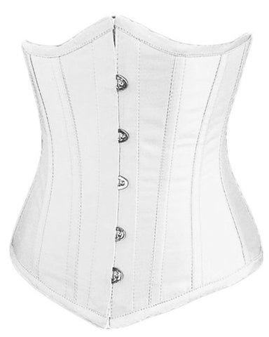 Kelvry Women's Satin Waist Cincher Lace up Boned Bustier Underbust Corset