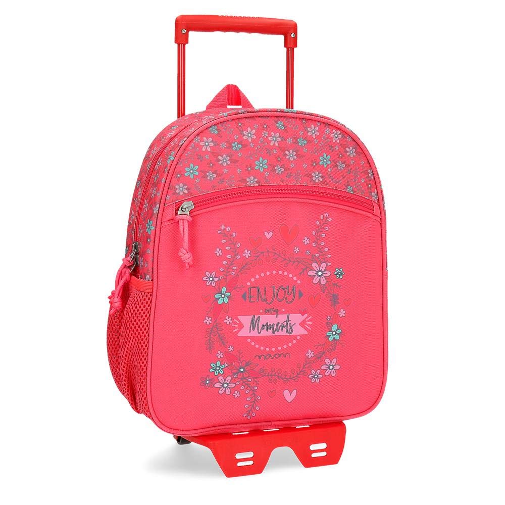 Movom Enjoy Double compartment Backpack with trolley Pink 33x44x13,5 cms Polyester 19.6L