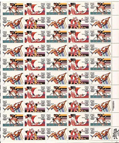 US Stamp - 1983 35c Olympics Airmail - 50 Stamp Sheet Scott #C109-12