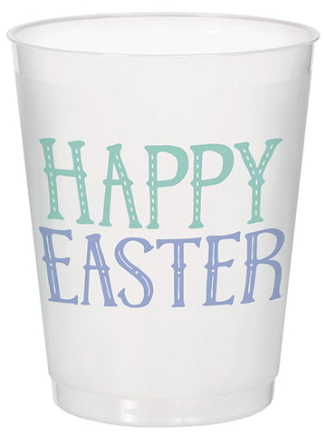 Amscan 'Happy Easter', White Frosted Party Cups 14 Oz, 8 Ct.