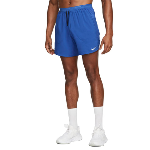 Nike Stride Men's Dri-FIT 7" Unlined Running Shorts (as1, Alpha, m, Regular, Regular, Game Royal/Black)