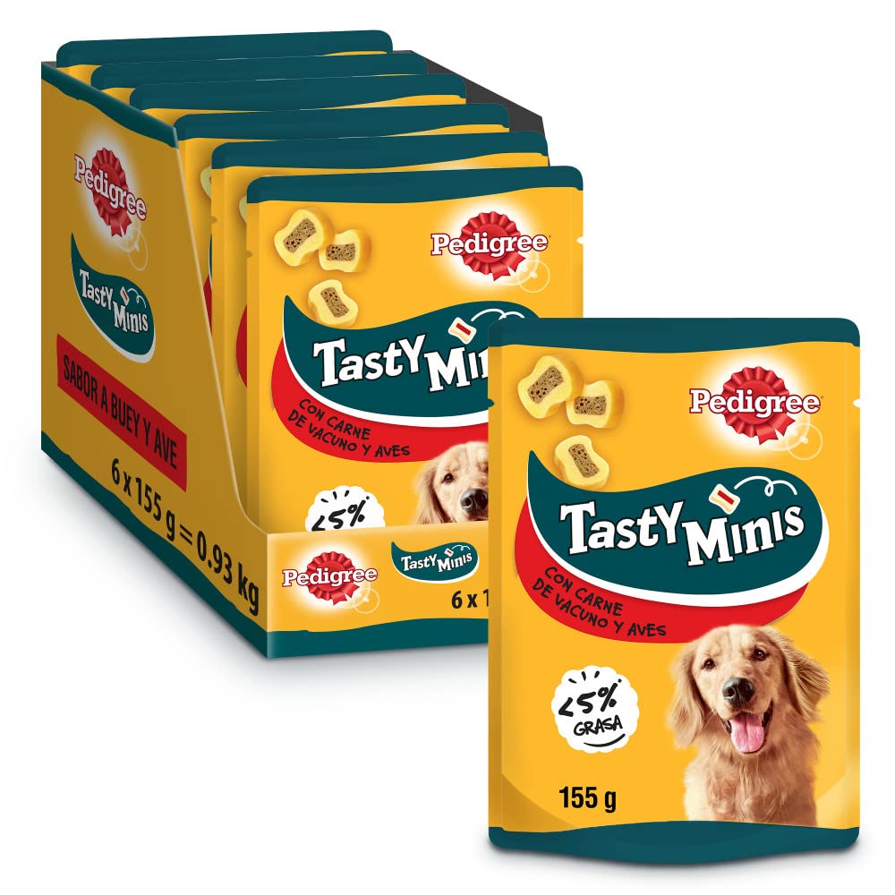 Pedigree Tasty Bites Chewy Slices 155g for Education [Pack of 6]