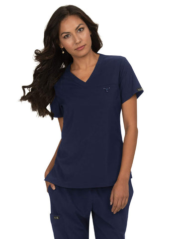 KOI Basics 1011 Women's Kade Scrub Top Navy S