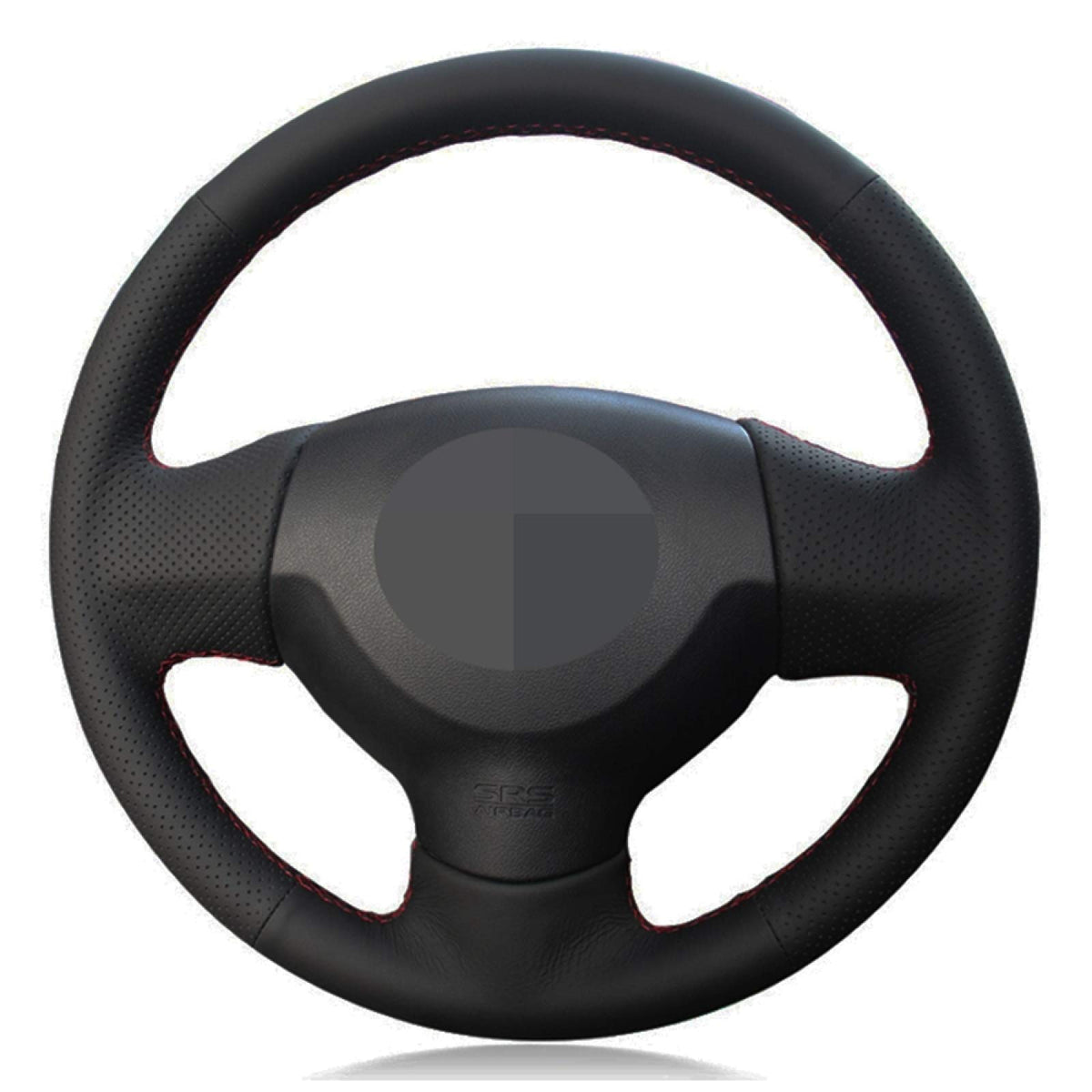 for Mitsubishi Lancer X 10 2007-2015, Car Steering Wheel Cover DIY Black Genuine Leather