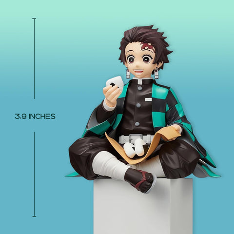 LPTA Kamado Tanjirou Figure Ghost Slayer Figure Eat Rice Balls Series Action Figure Toys Desktop Decoration Gift Anime Fan Collection(Onigiri Tanjiro)