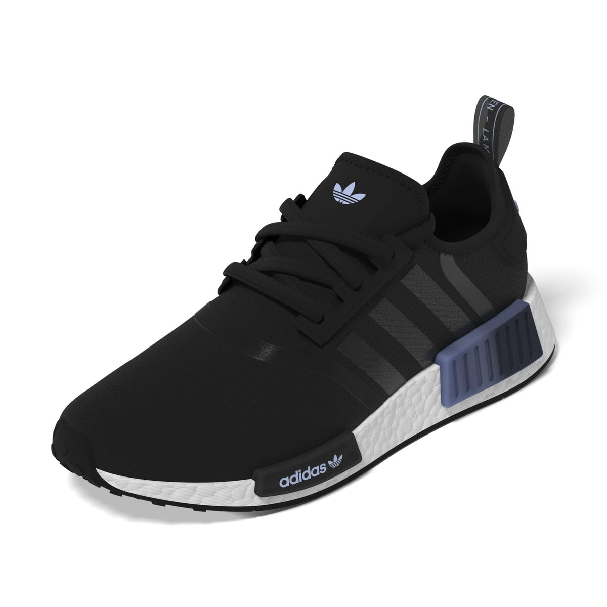 adidas Women's NMD_r1 Sneaker, Black/White/Blue Dawn, 8.5