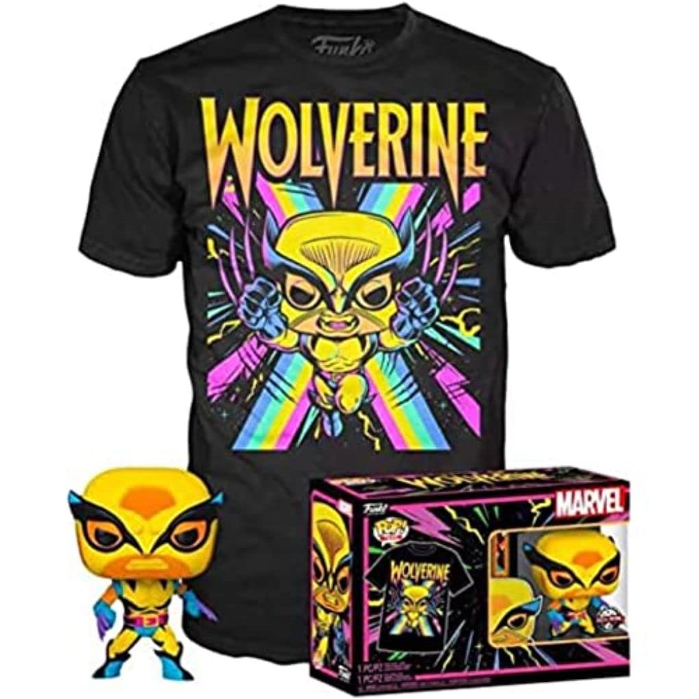 x-Men - pop funko & tee Box - Wolverine Black Light s
