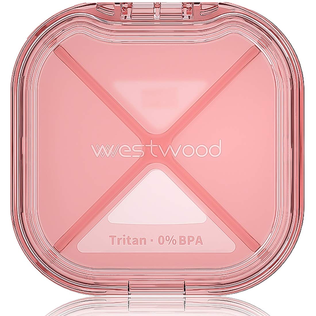 Travel Medicine Box BPA Free Daily Medication Carry Case with Removable Compartment Pill Organizer for Purse Pockets