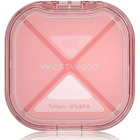 Travel Medicine Box BPA Free Daily Medication Carry Case with Removable Compartment Pill Organizer for Purse Pockets