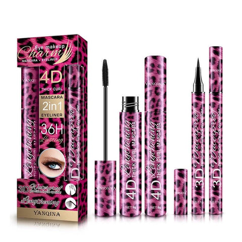 Generic Silk Lash Glamour Achieve stunning,long lasting lashes and precise eyeliner with our 4D silk fiber Mascara and waterproof Eyeliner set.(2 in 1)