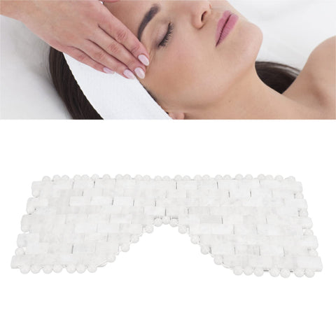 Jade Eye Mask, Jade Stones Eyes Mask, White Reduce Swelling Wrinkle Quartz Sleep Mask Eye Care Tool