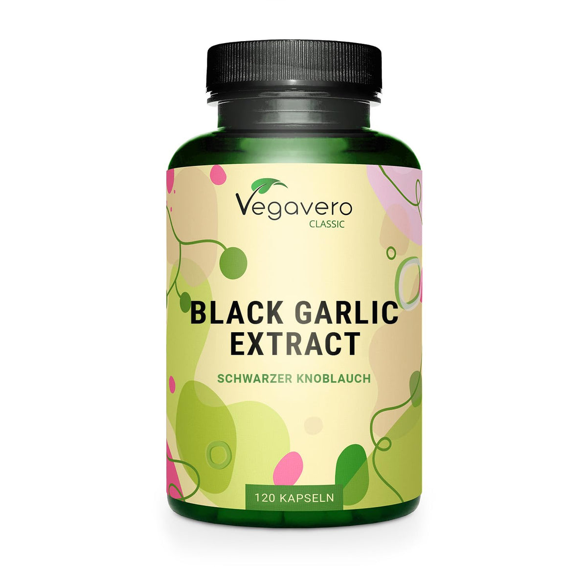 Vegavero Black Garlic Capsules 11250 mg | High Strength 15:1 Extract | Odourless & Fermented | Standardised SAC | NO Additives, Lab-Tested | 120 Capsules | Vegan