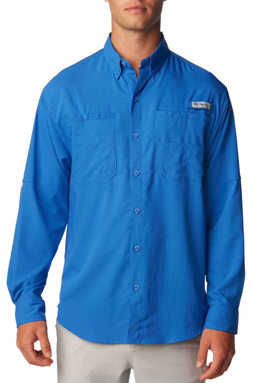 Columbia Men's Plus Tamiami II Long Sleeve Shirt, Vivid Blue - 3X Big