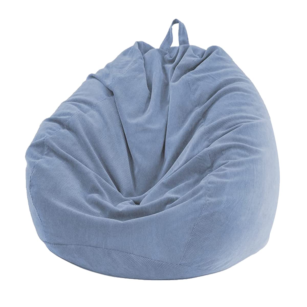 Chickwin - Bean Bag Chair Cover, Corduroy Bean Bag Chair Without Filling - For Outdoor and Indoor Relaxation, Lounge Chair, Bedroom Cushion - Blue Grey - 70 x 80 cm
