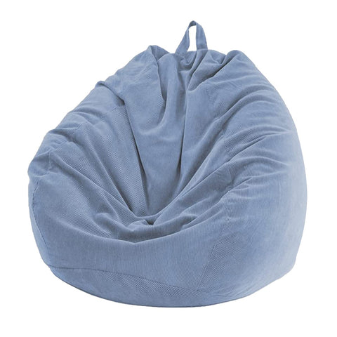 Chickwin - Bean Bag Chair Cover, Corduroy Bean Bag Chair Without Filling - For Outdoor and Indoor Relaxation, Lounge Chair, Bedroom Cushion - Blue Grey - 70 x 80 cm