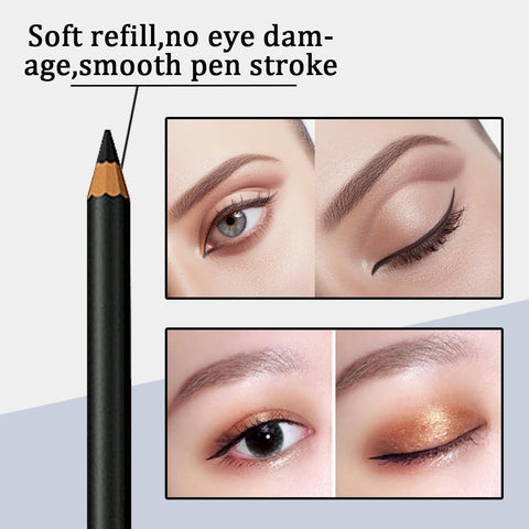 Generic Black Eyeliner Pencils #-0817025, Waterproof, Smudge-Proof, Long-Lasting, Suitable for Beginners