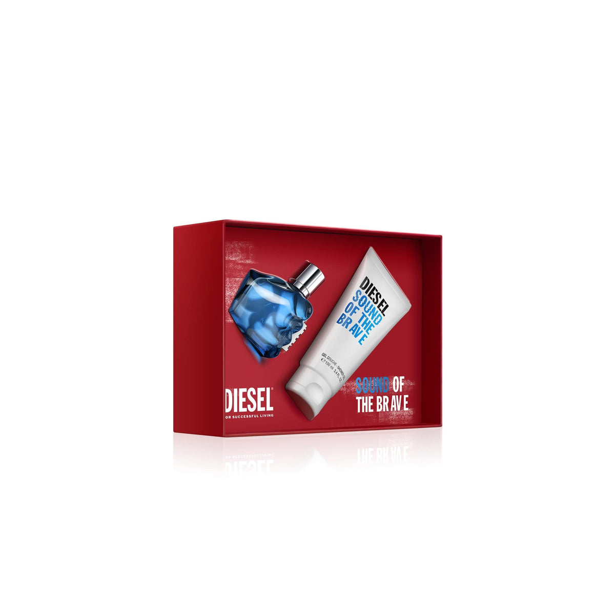 Diesel Sound of the Brave 2 PC Fragrance Gift Set for Men - 1.7 Fl Oz Eau de Toilette Spray & 3.4 Fl Oz Shower Gel - Notes of Bison Grass Accord, Amber Woods & Juniper Essence