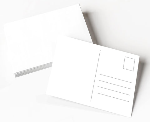 Clever Pool, blank postcards for your own design, made from white cardboard, postcards for printing, 50 x DIN A6