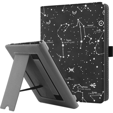 HGWALP Universal Stand Case for 6-7 inch eReaders-Premium PU Leather Sleeve Stand Cover with Handstrap Compatible with All 6", 6.8",7" Paperwhite/Colorsoft/Kobo/Pocketook/Sony E-Book Reader-COS