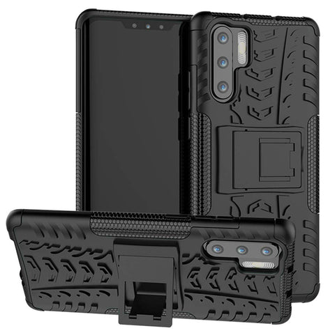 Yiakeng Huawei P30 Pro Case, P30 Pro Case, Double Layer Shockproof Slim Drop Full Body Protection With Kickstand For Huawei P30 Pro Phone Case (Black)